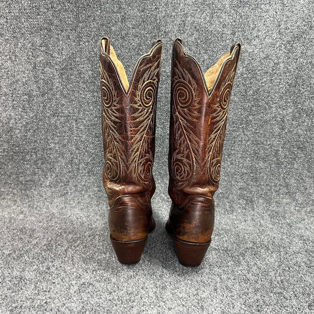 Justin Damiana Western Boots Women's Size 6.5 Brown Leather Snip Toe Cowboy Boot - Picture 6 of 16